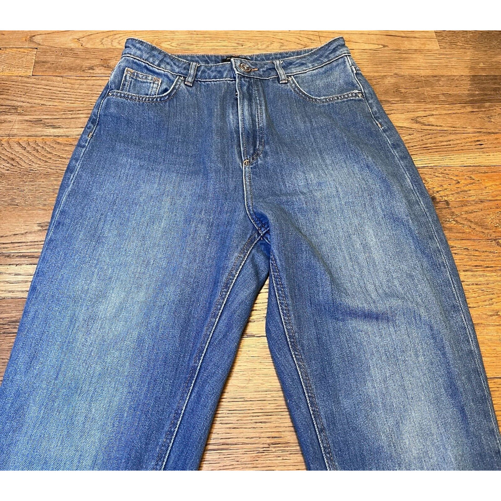 Massimo Dutti Women's High Rise Straight Leg Jeans Size 4 90s Style Made USA - Picture 12 of 14